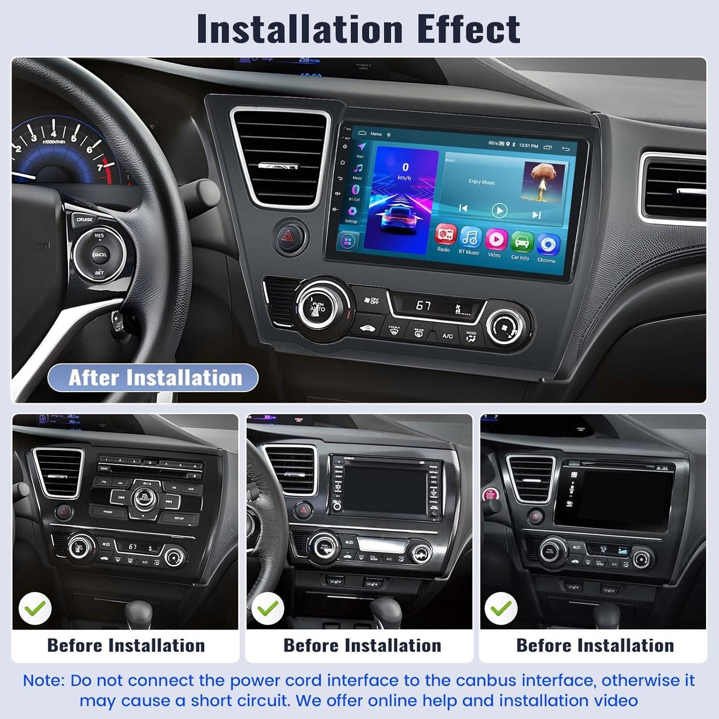 Android Car Stereo for Honda Civic 2013-2017