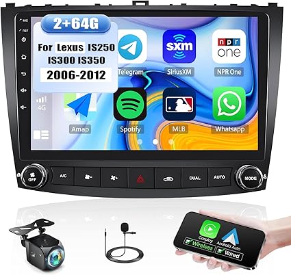 Android 13 Car Stereo for Lexus IS250 IS300 IS350 2006-2012